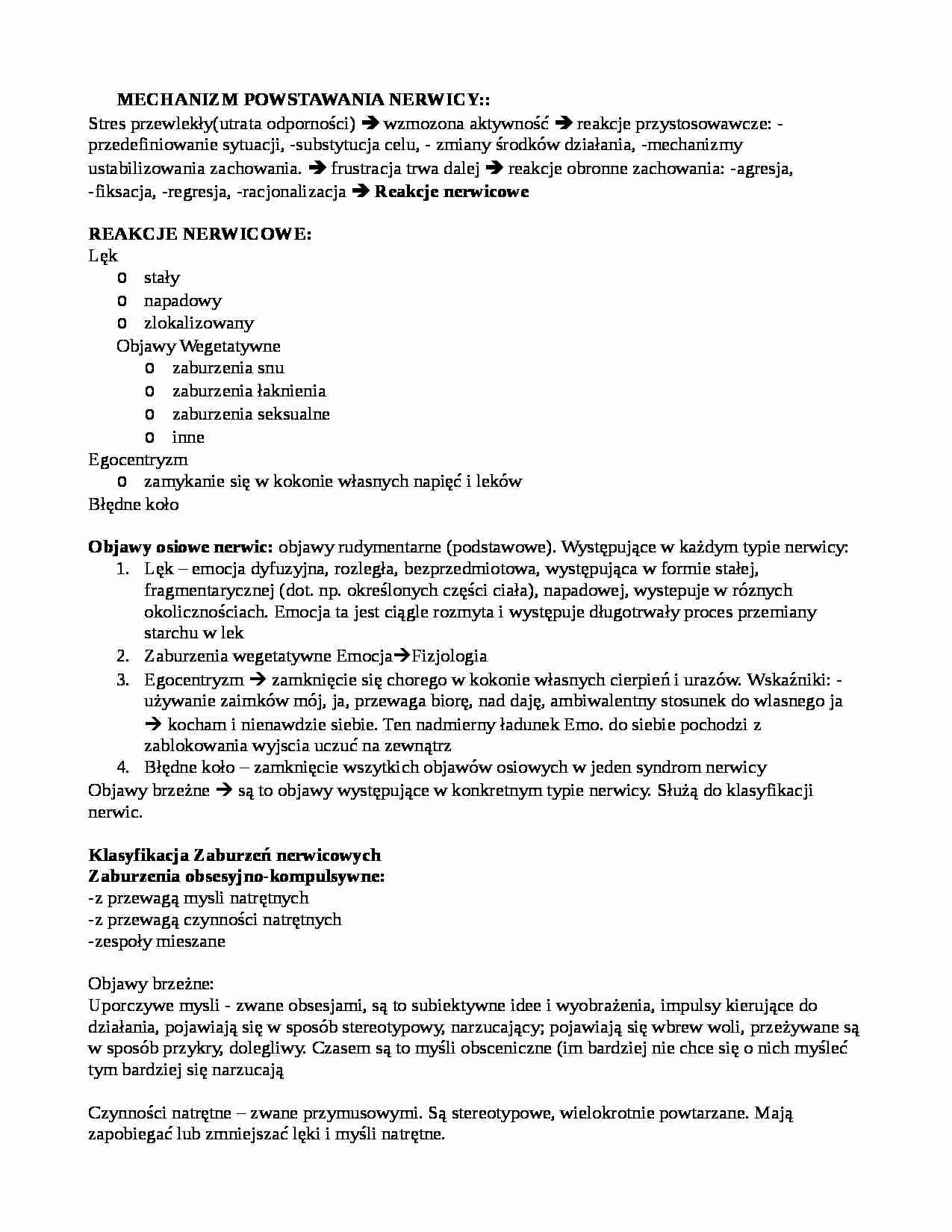 Mechanizm powstawania nerwicy - strona 1