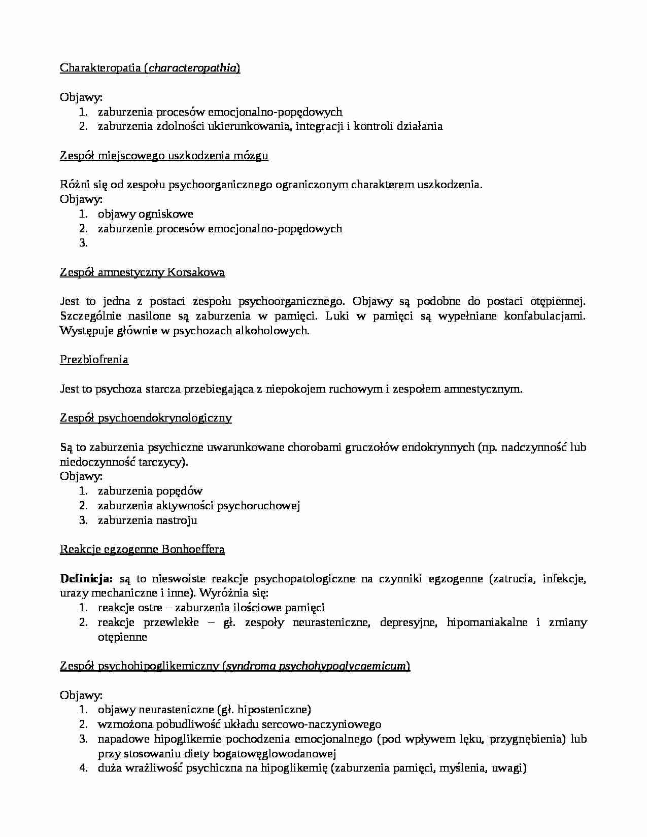 Charakteropatia - Objawy - strona 1