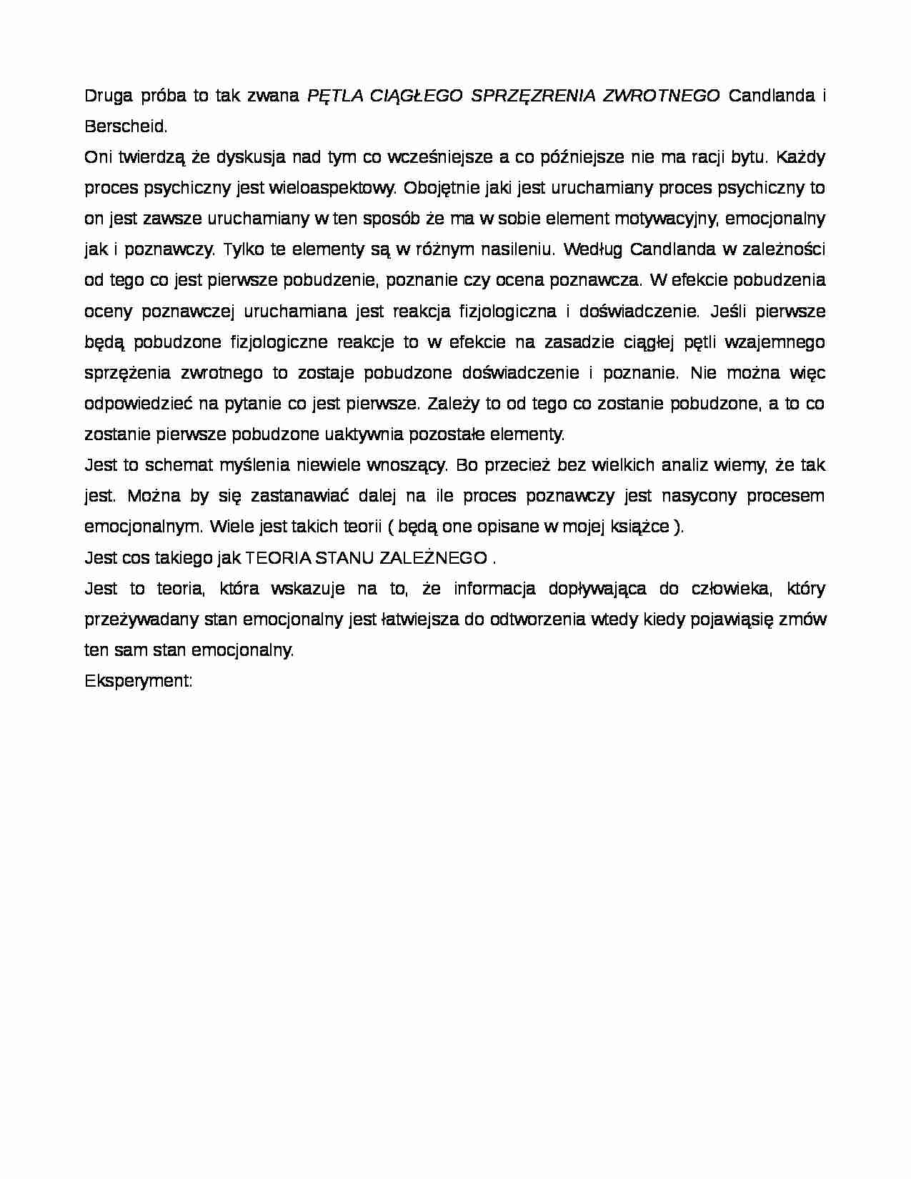 Pętla ciągłego sprzężenia zwrotnego - strona 1