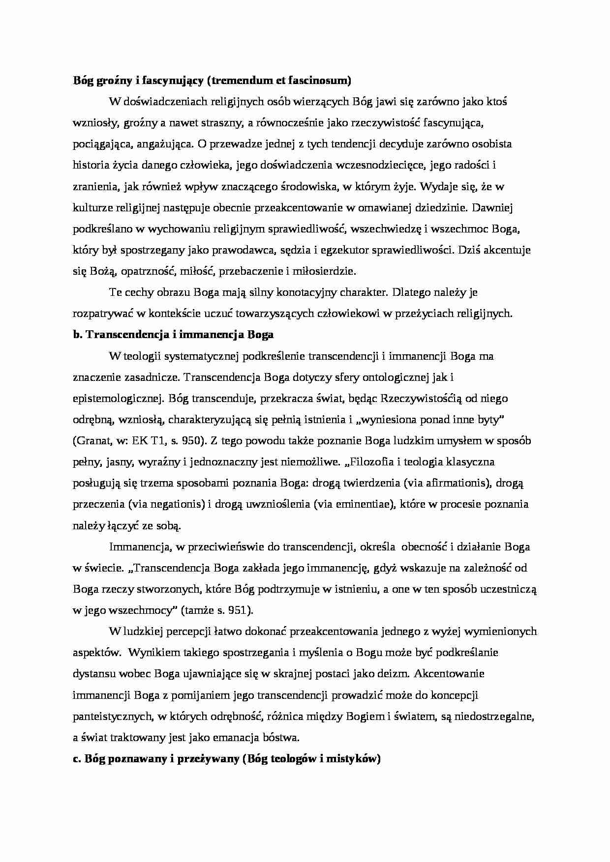 Bóg groźny i fascynujący - strona 1