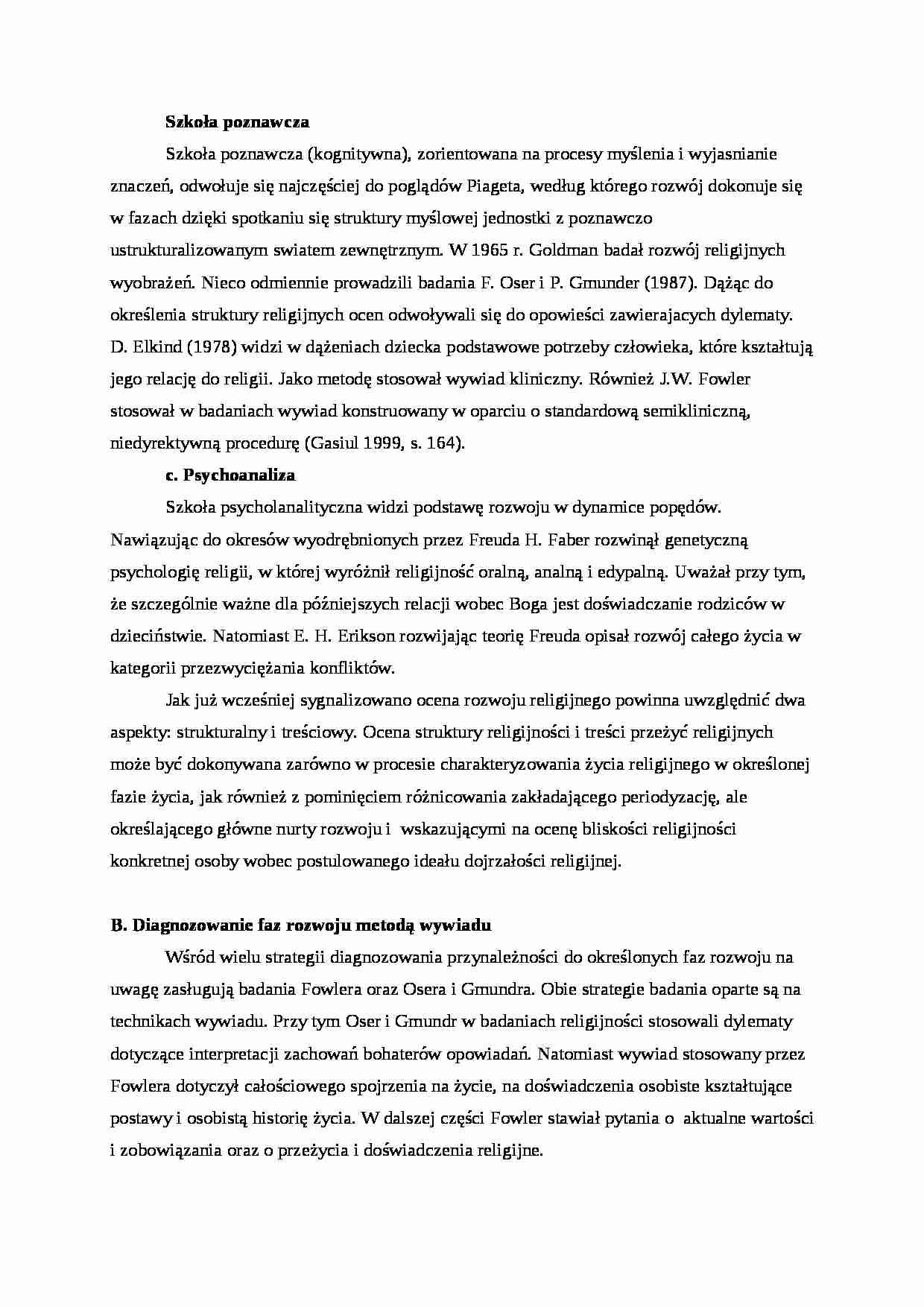Szkoła poznawcza-opracowanie - strona 1