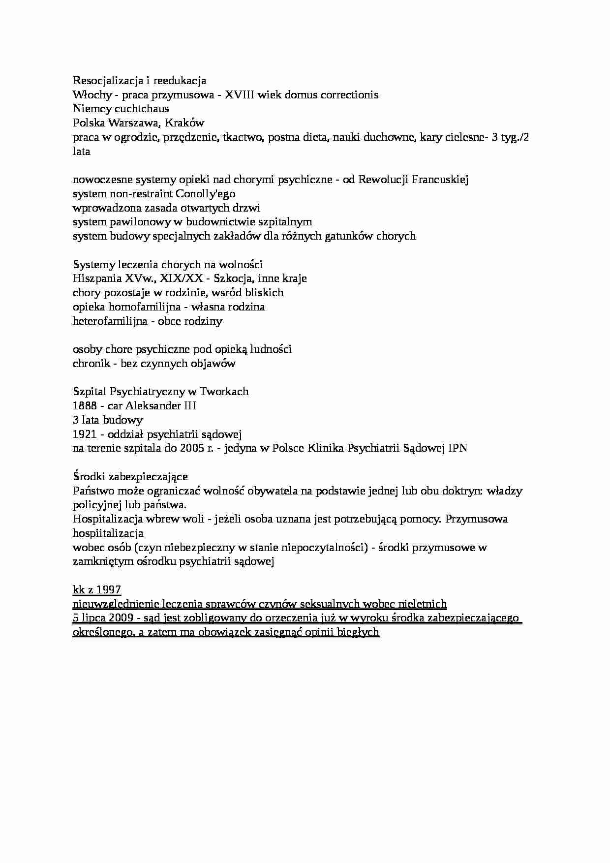 Resocjalizacja i reedukacja - strona 1