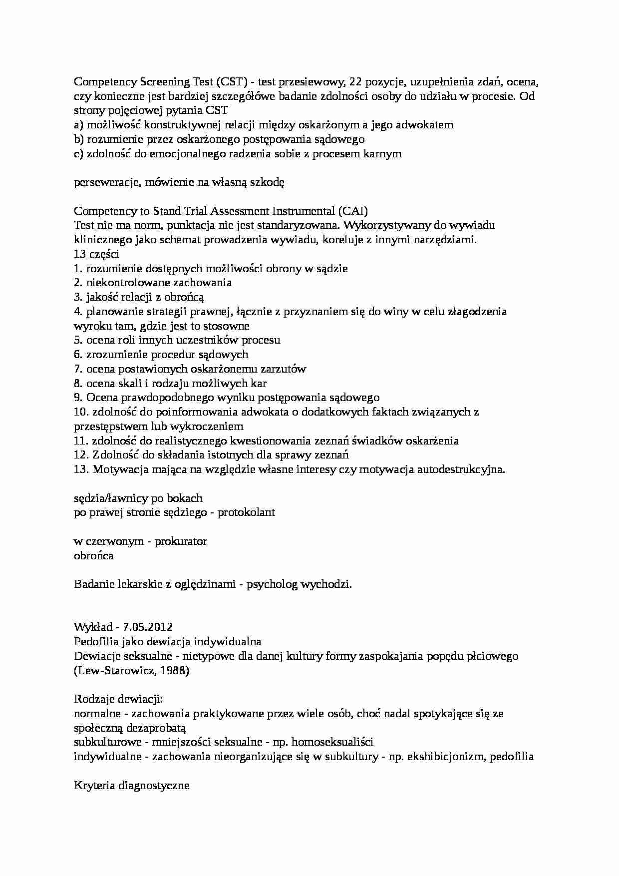 Competency Screening Test - strona 1