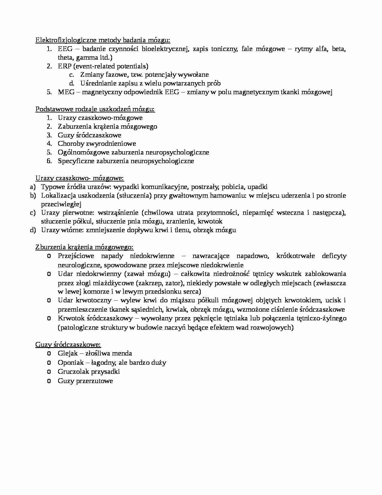 Elektrofizjologiczne metody badania mózgu - strona 1