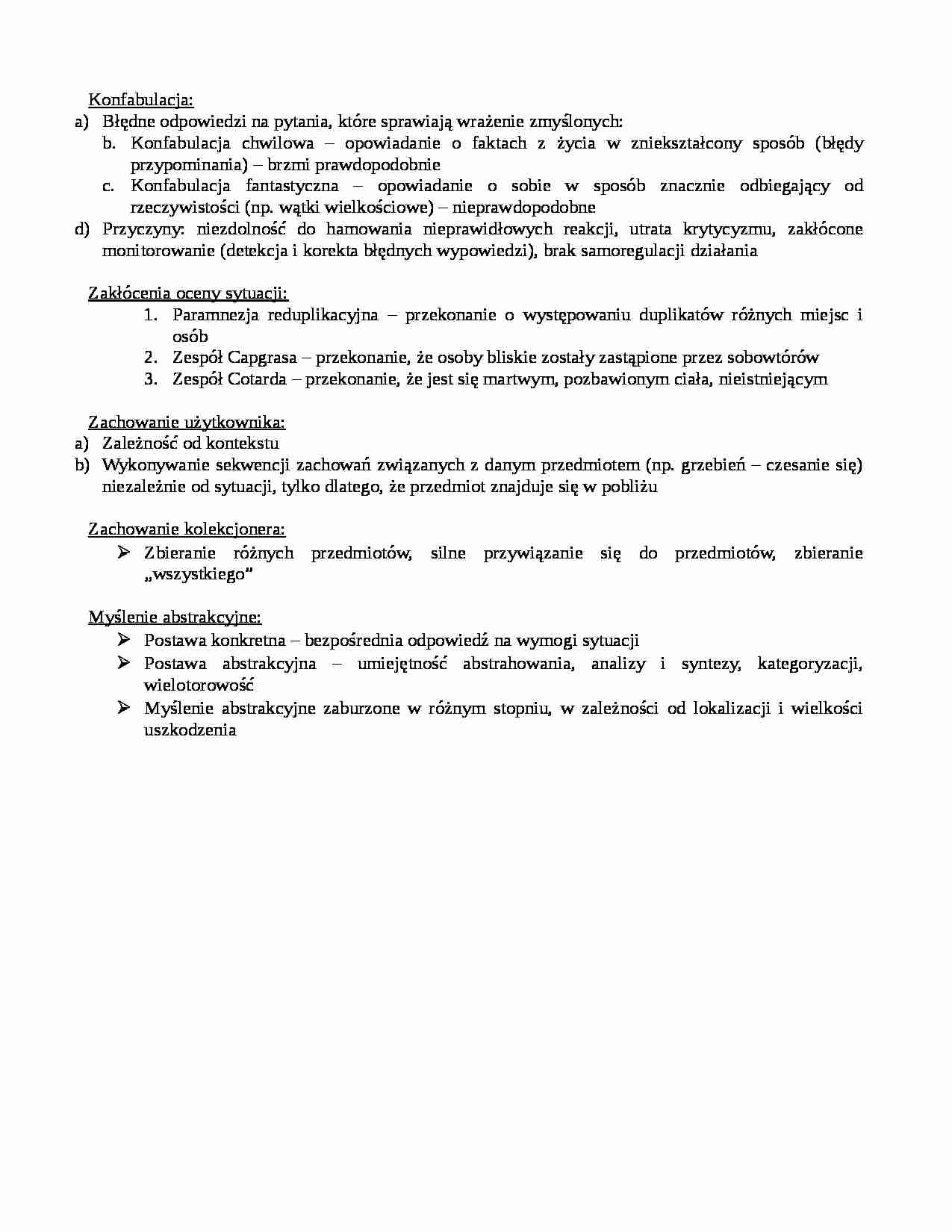 Konfabulacja-opracowanie - strona 1