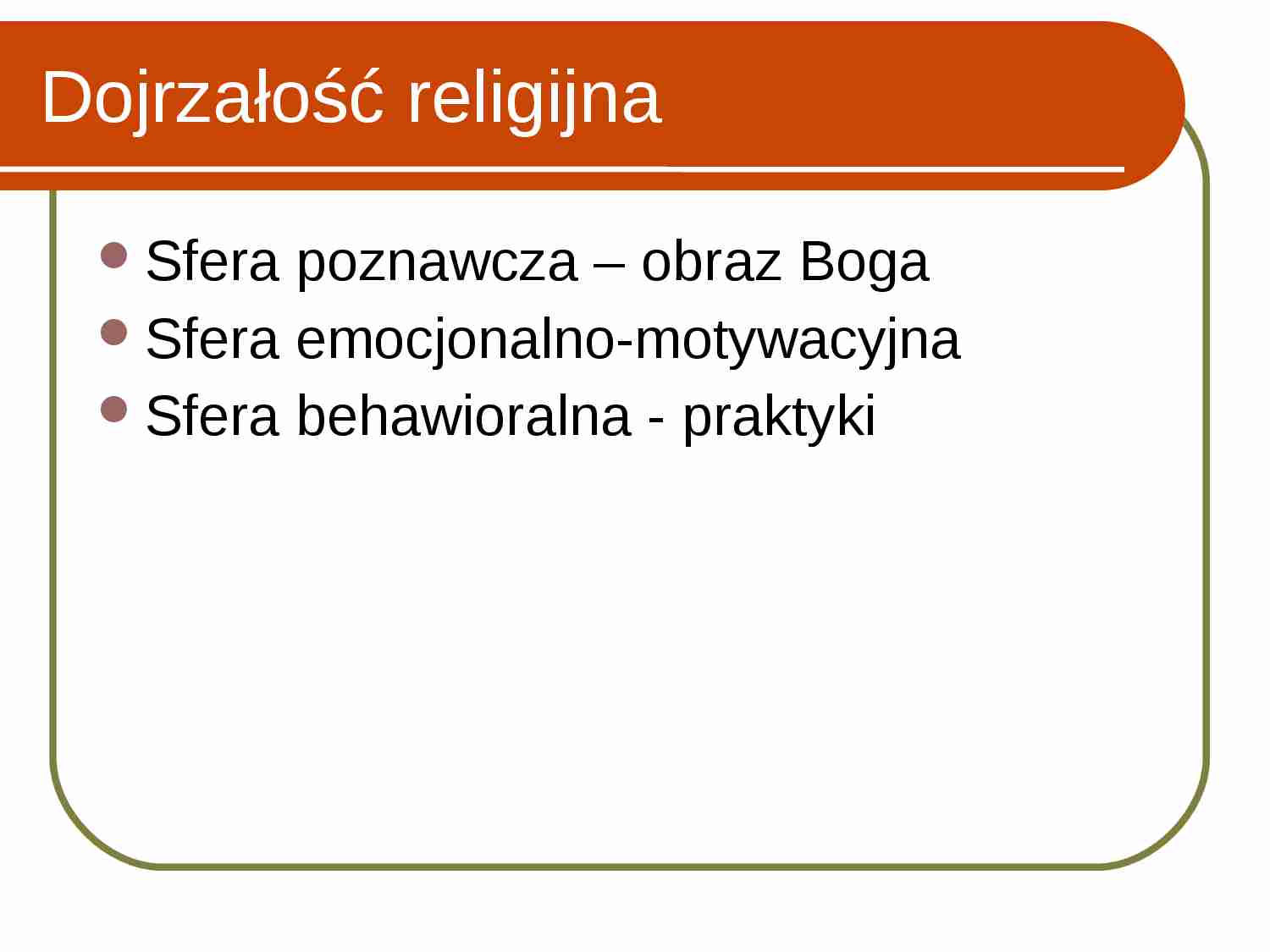 dojrzałość religijna - strona 1