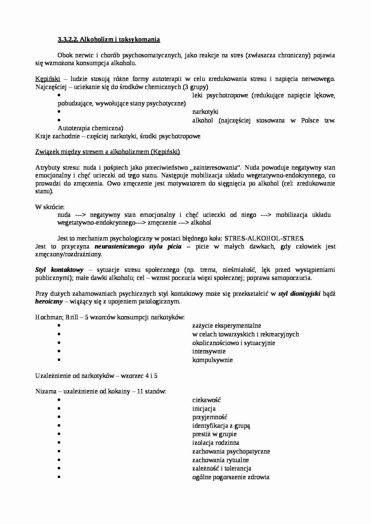 Alkoholizm i toksykomania - strona 1