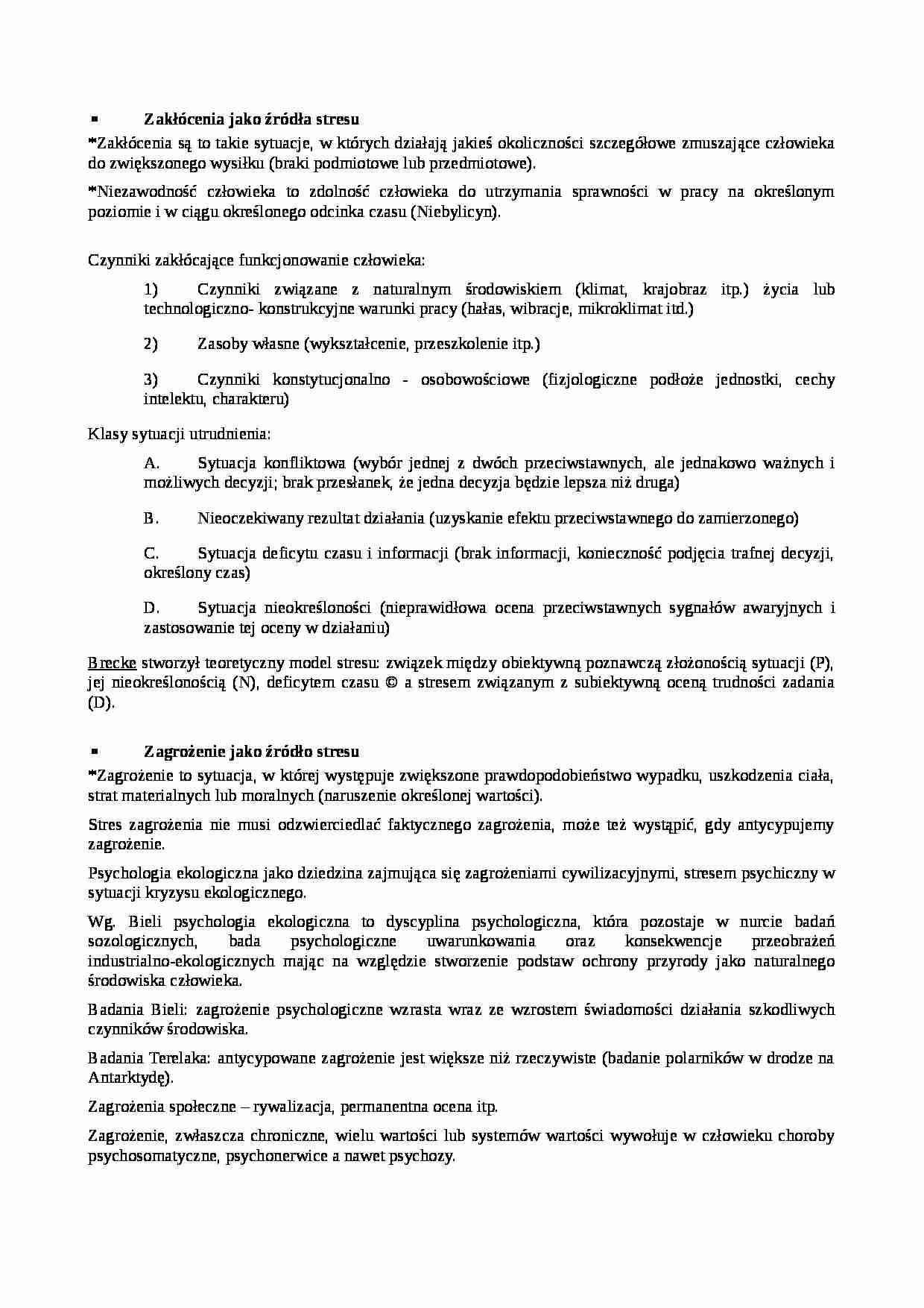 Zakłócenia jeko źródło stresu - strona 1