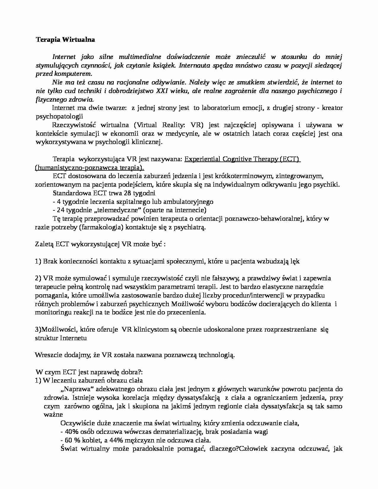 Terapia Wirtualna - strona 1