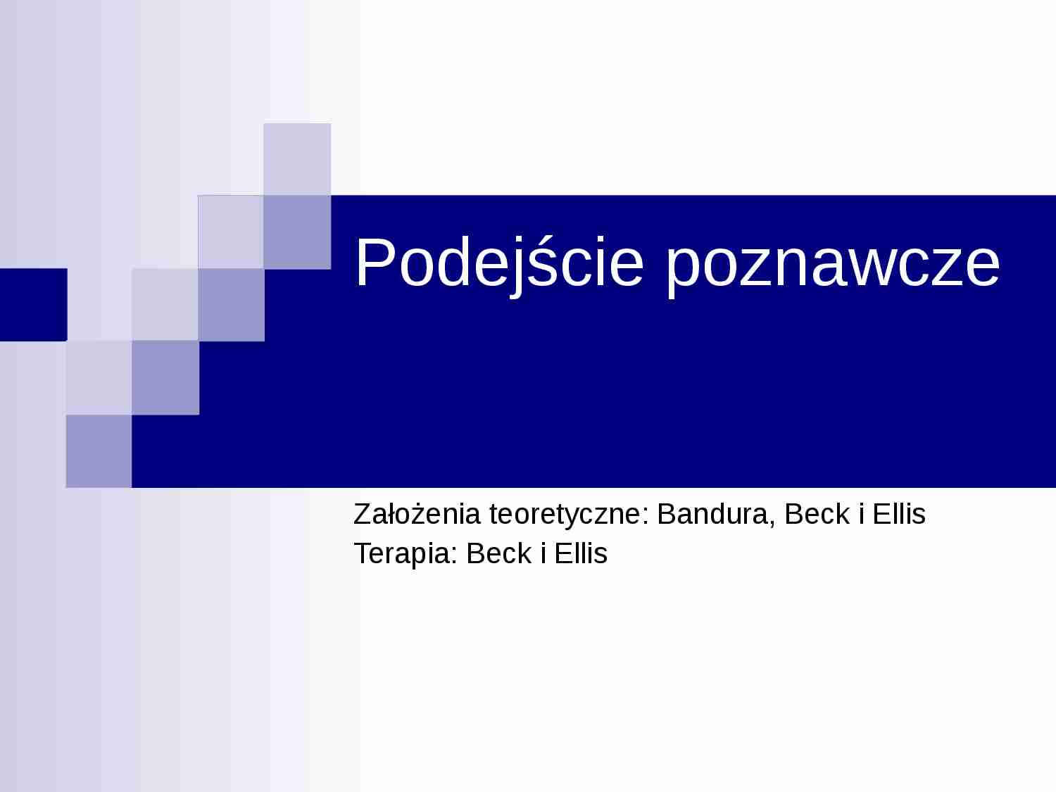 Podejście poznawcze - strona 1
