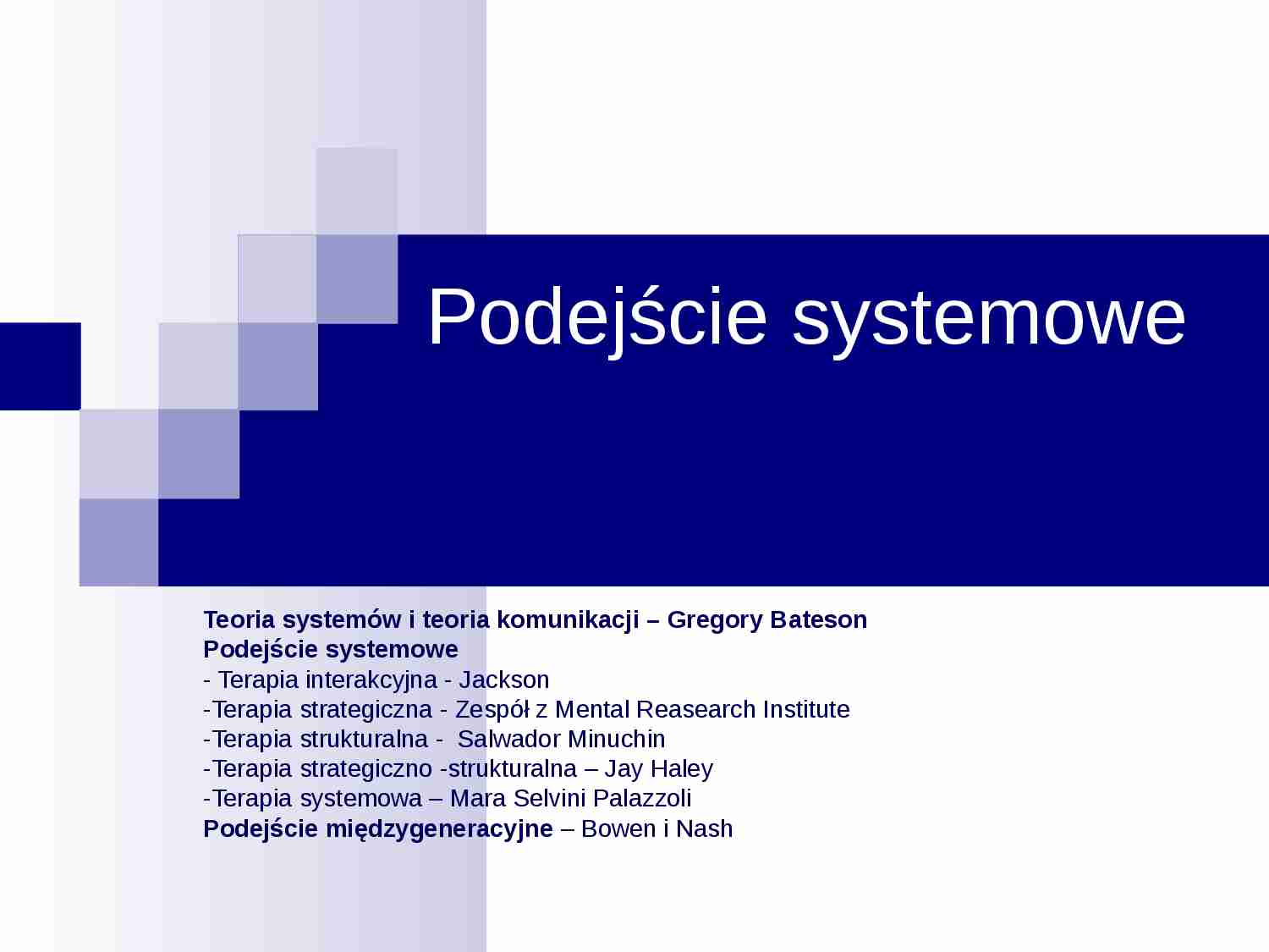 Podejście systemowe - strona 1