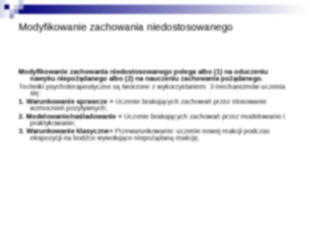 Podejście behawioralne oparte na teorii uczenia się - strona 3