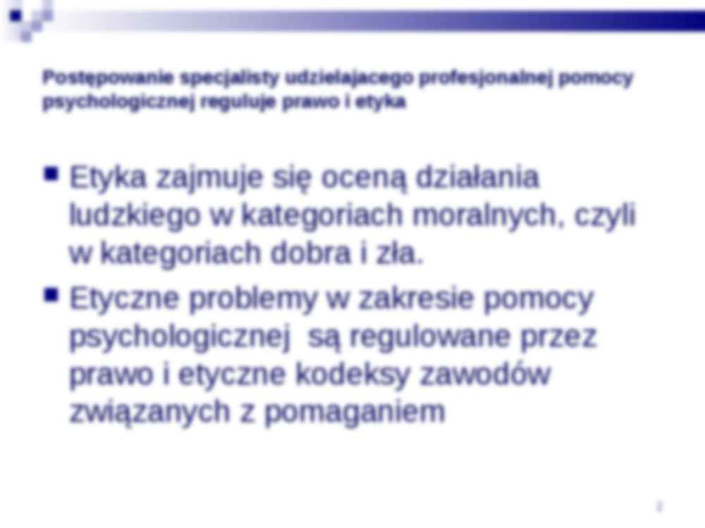 Wymiar etyczny pomocy psychologicznej - strona 2