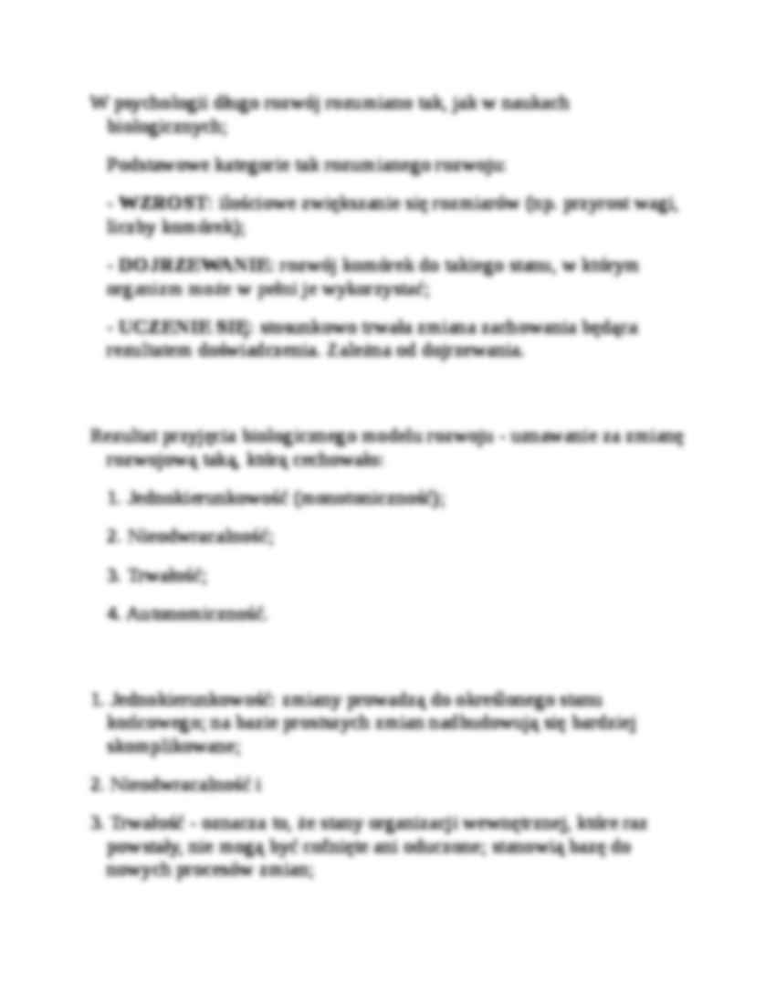 Koncepcja rozwoju w psychologii - strona 2