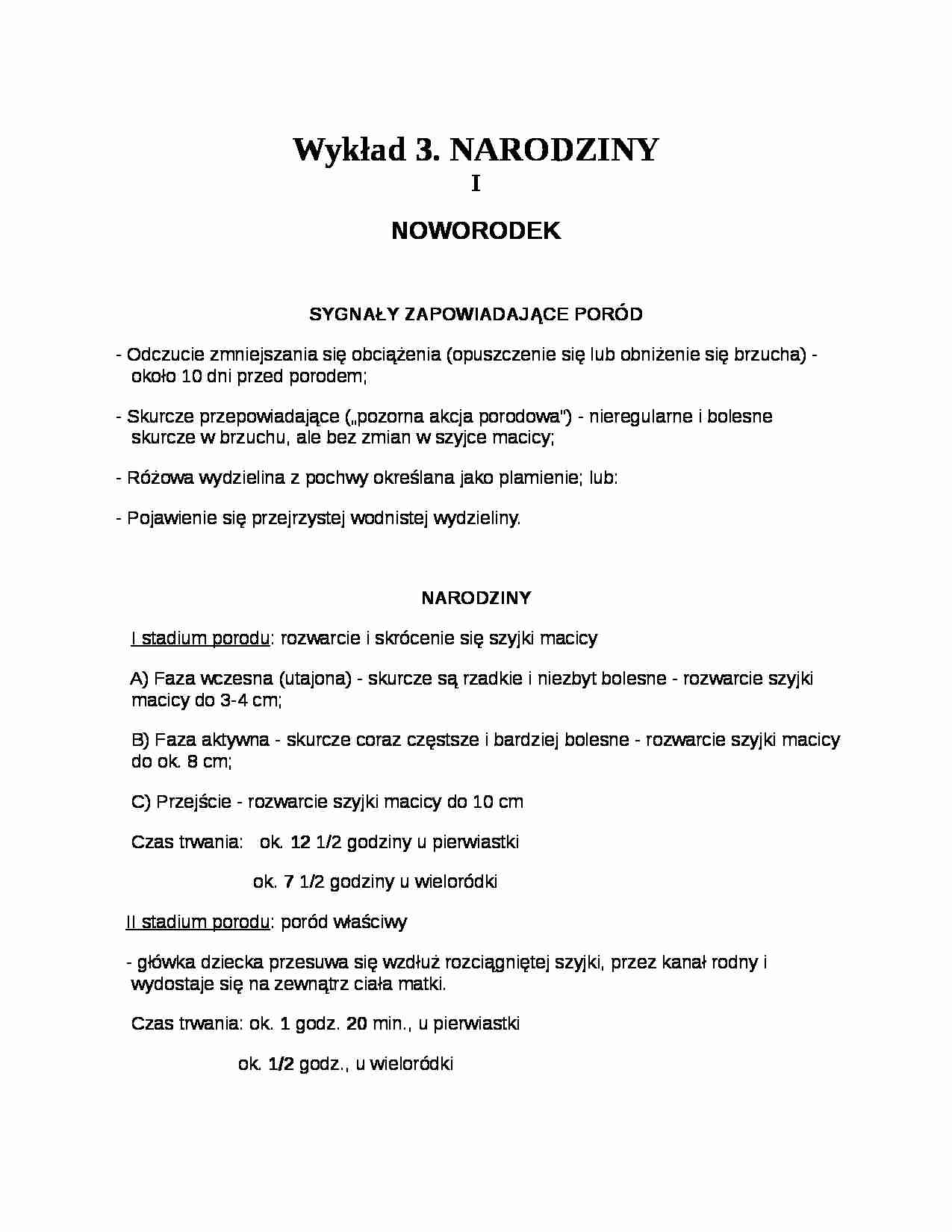 Narodziny i noworodek-opracowanie - strona 1
