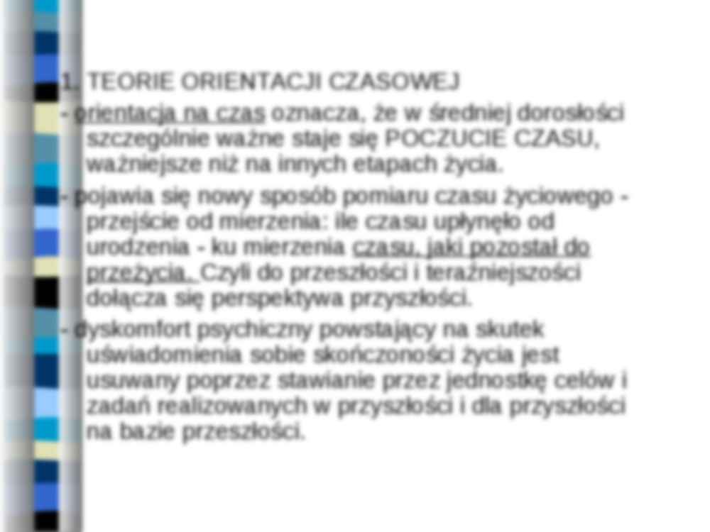 Orientacje teoretyczne w podejściu do średniej dorosłości - strona 3