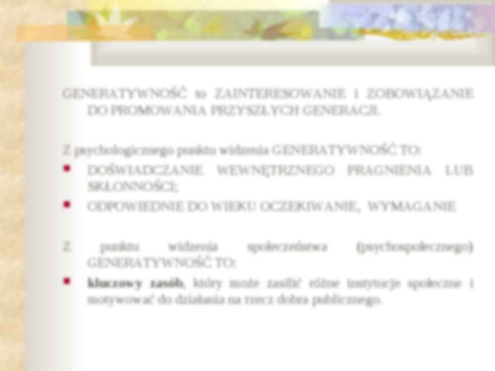 Generatywność w średniej dorosłości - strona 3