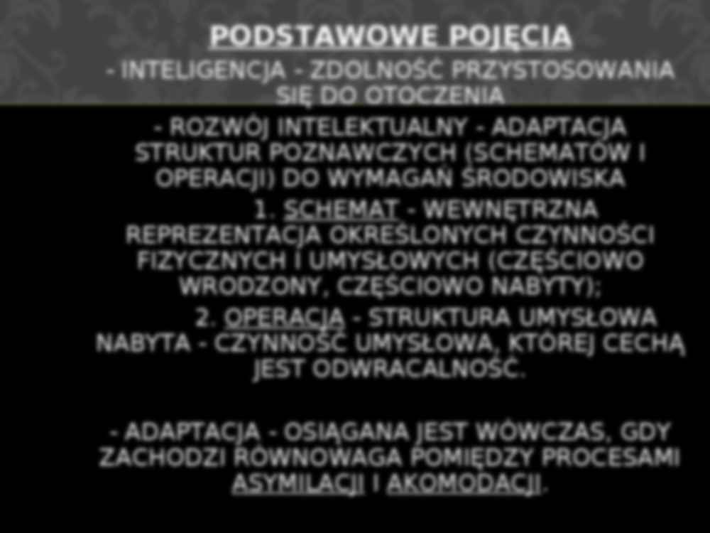 Teoria J.Piageta rozwój poznawczy - strona 2