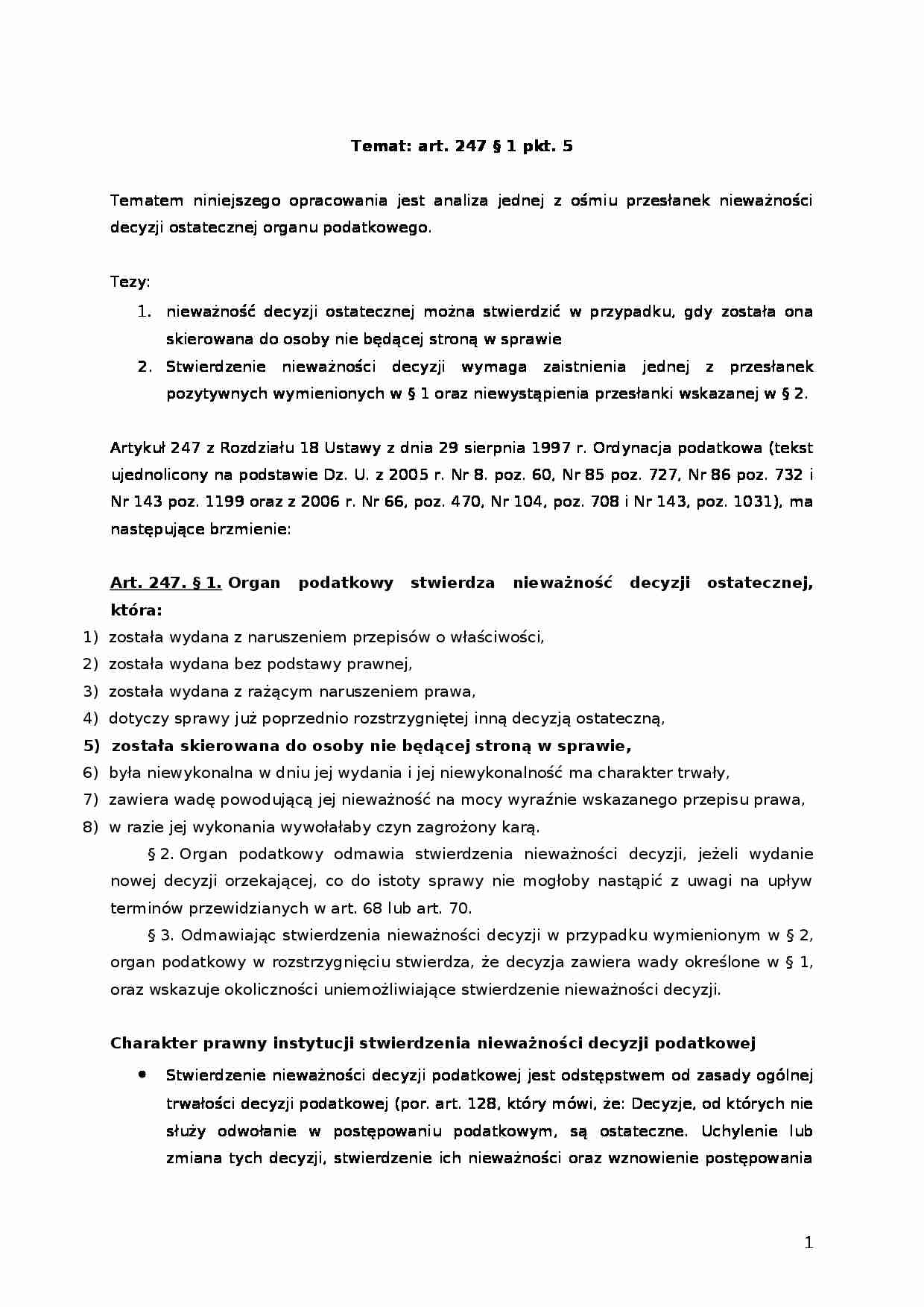 Skierowanie decyzji do osoby nie bedacej stroną - strona 1