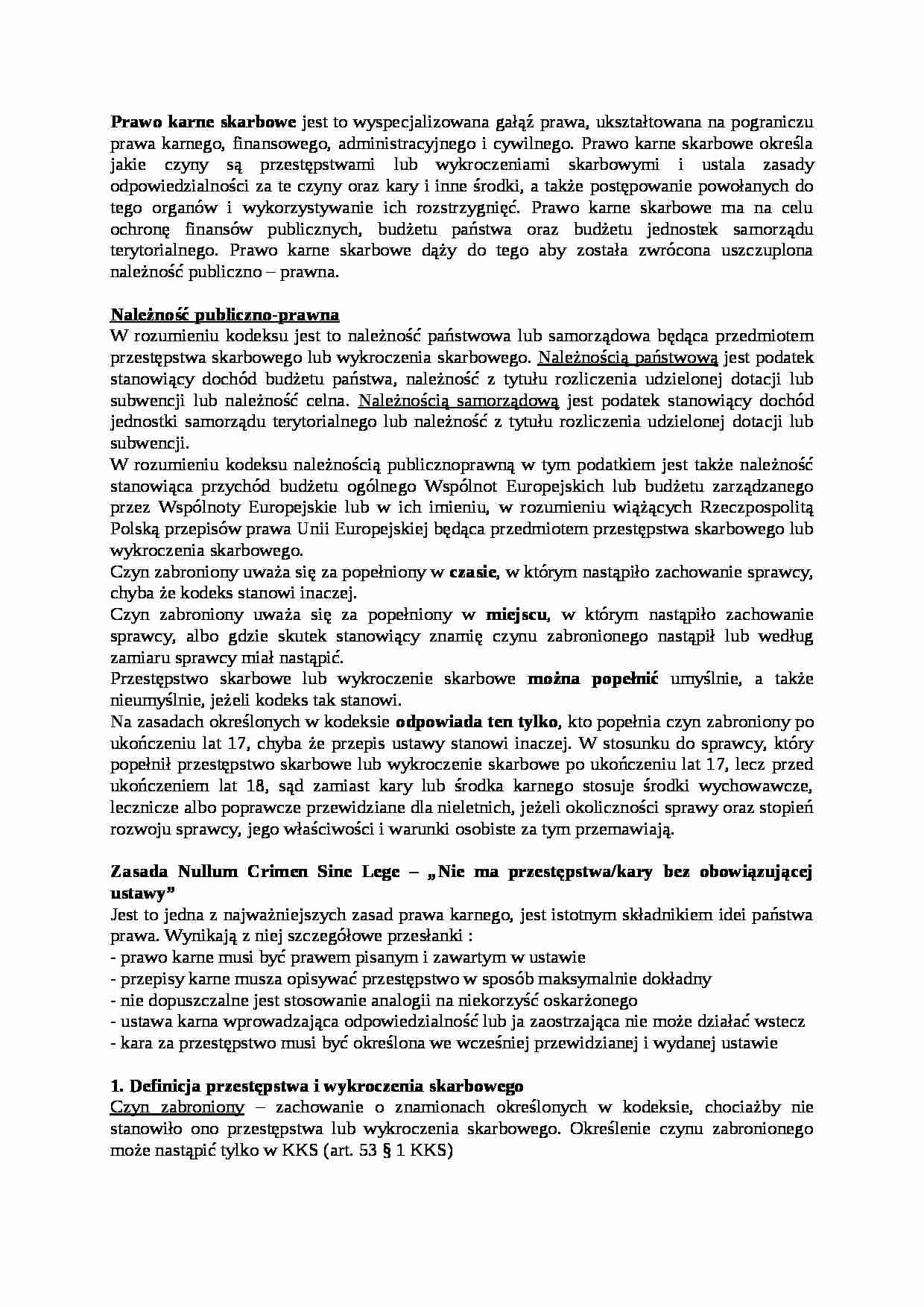 Prawo karne skarbowe-należność publiczno-prawna - strona 1