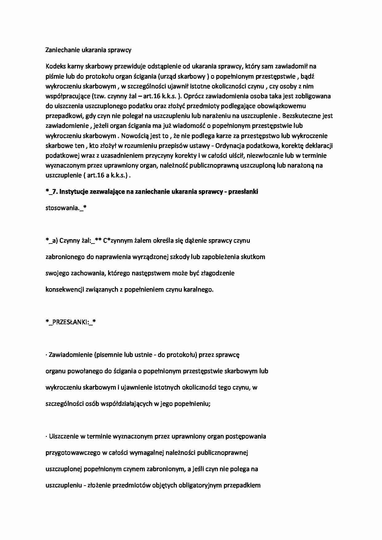 Zaniechanie ukarania sprawcy - strona 1