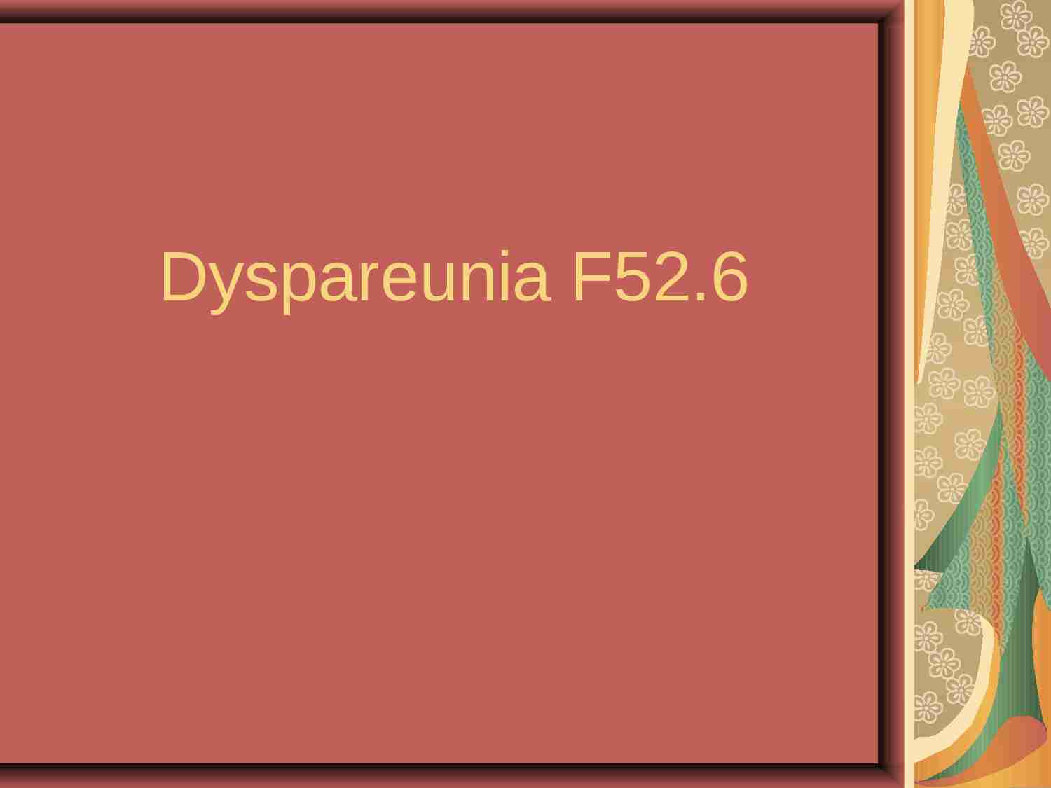 Dyspareunia-prezentacja - strona 1