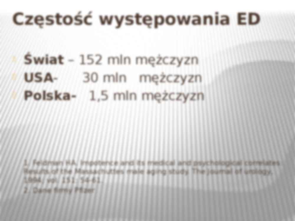 Zaburzenia erekcji objawowe, epidemiologia, etiologia, leczenie - strona 2