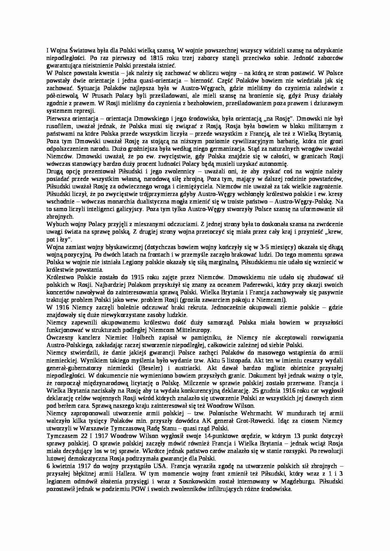  I Wojna Światowa - strona 1