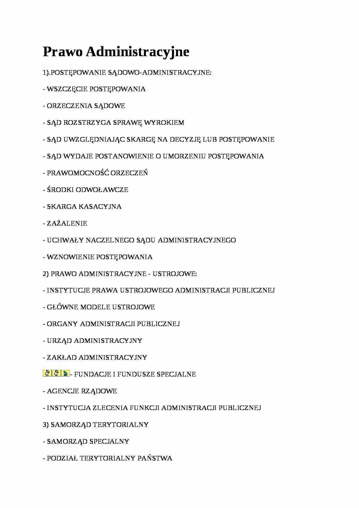 Prawo administracyjne - skrypt - Orzeczenia sądowe - strona 1
