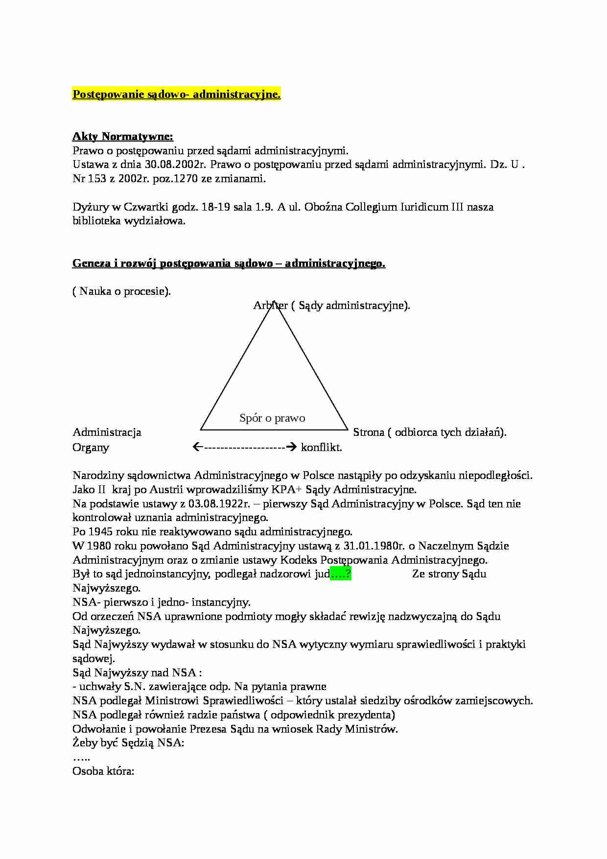 Postępowanie sądowo- administracyjne-wstęp - strona 1