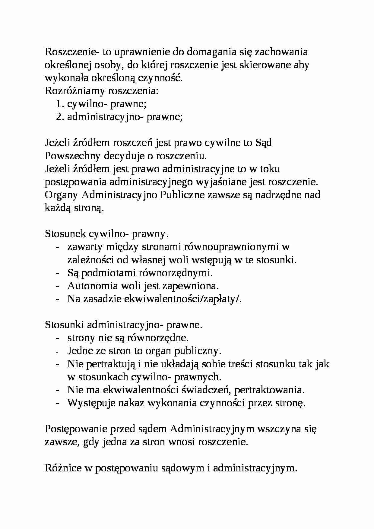Postępowanie sądowo-administracyjne-wykład  - strona 1