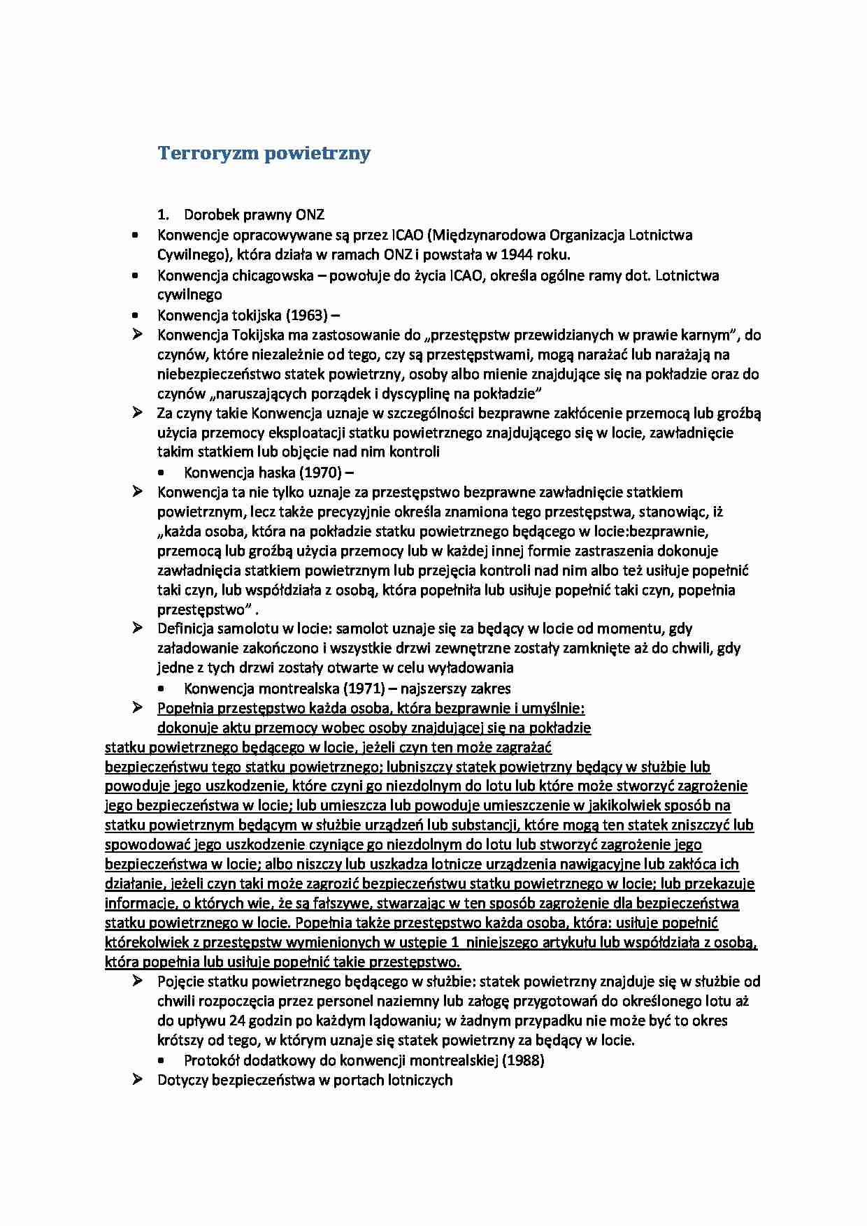 Terroryzm powietrzny - wykład - strona 1