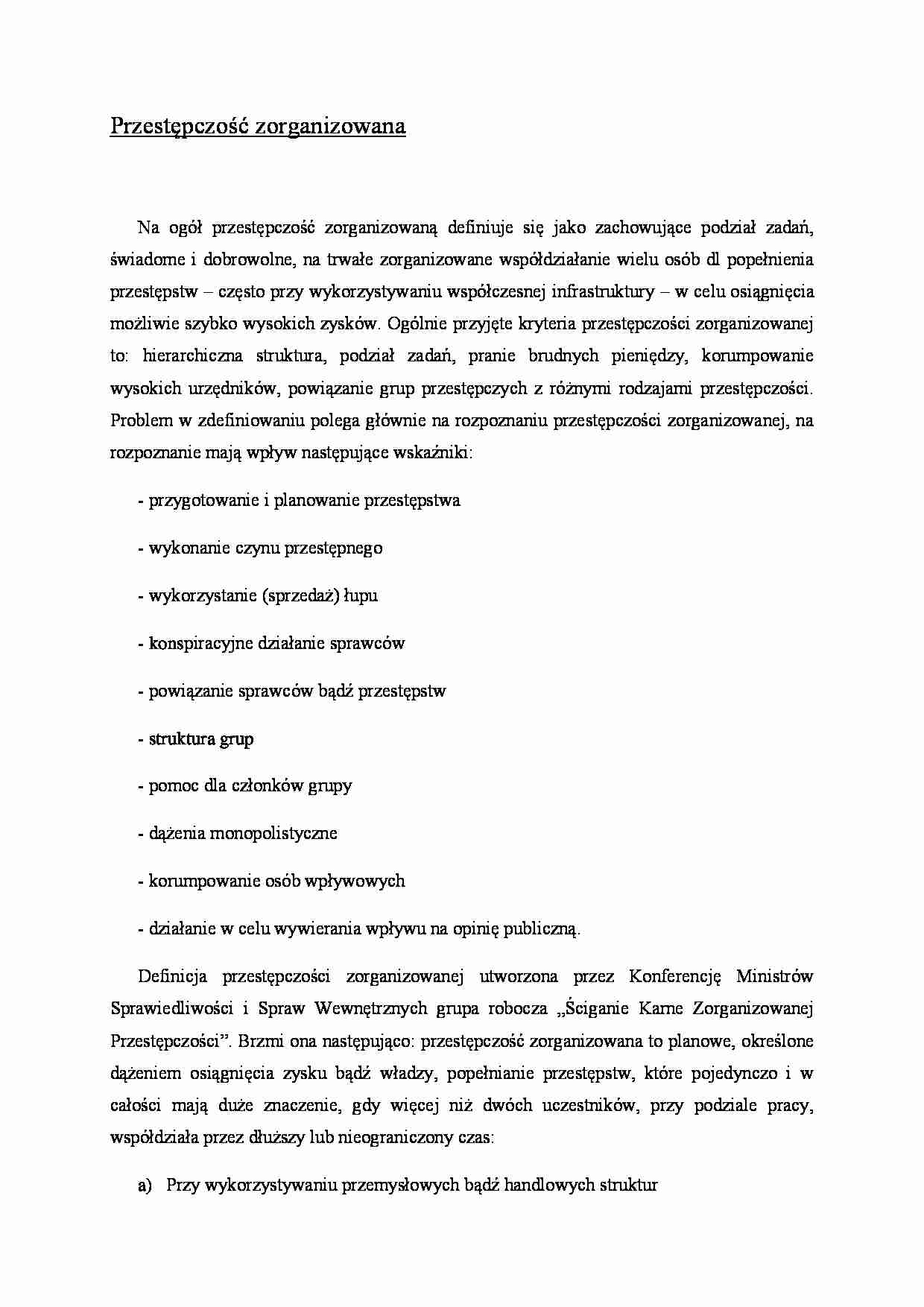 Przestępczość zorganizowana - Handel narkotykami - strona 1