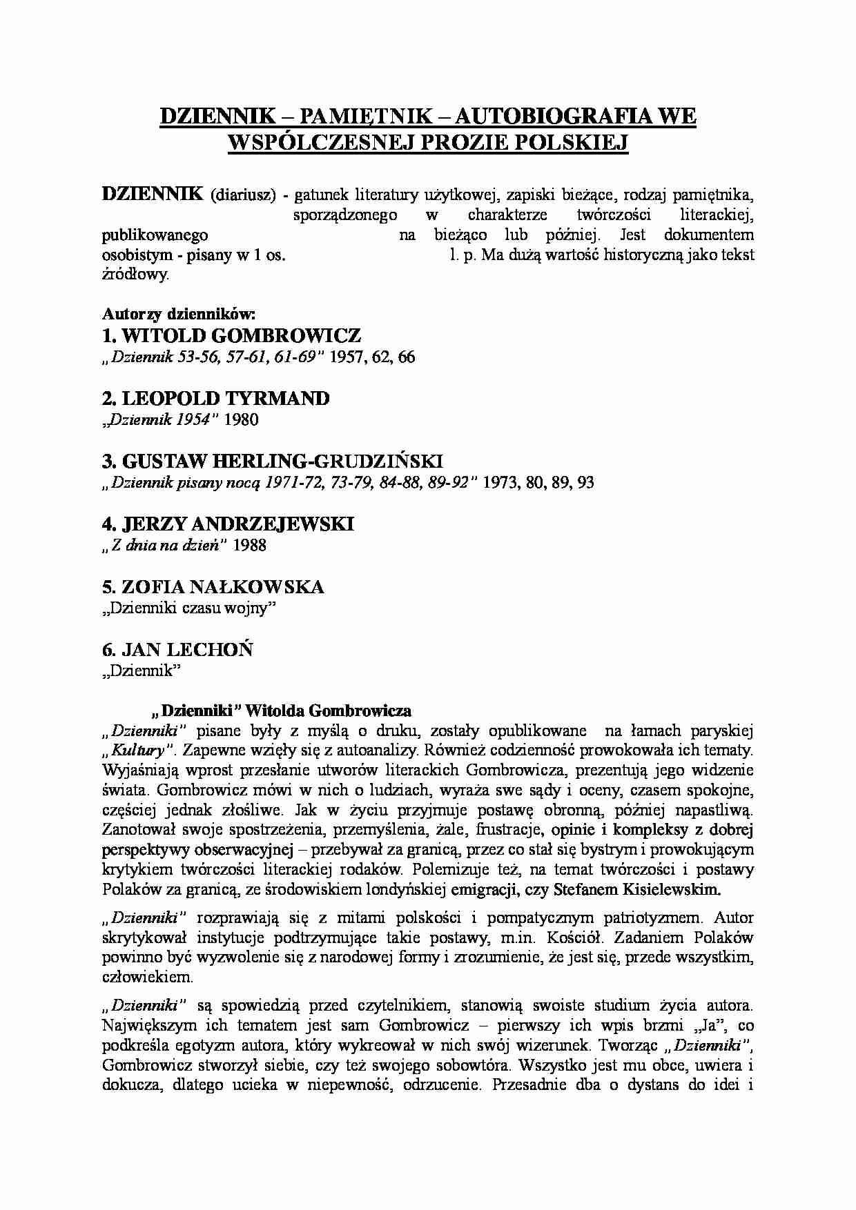 Autobiografia we współczesnej prozie polskiej - strona 1