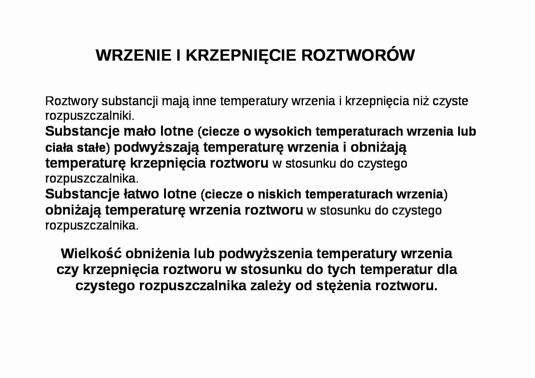 Wrzenie i krzepnięcie roztworów - strona 1