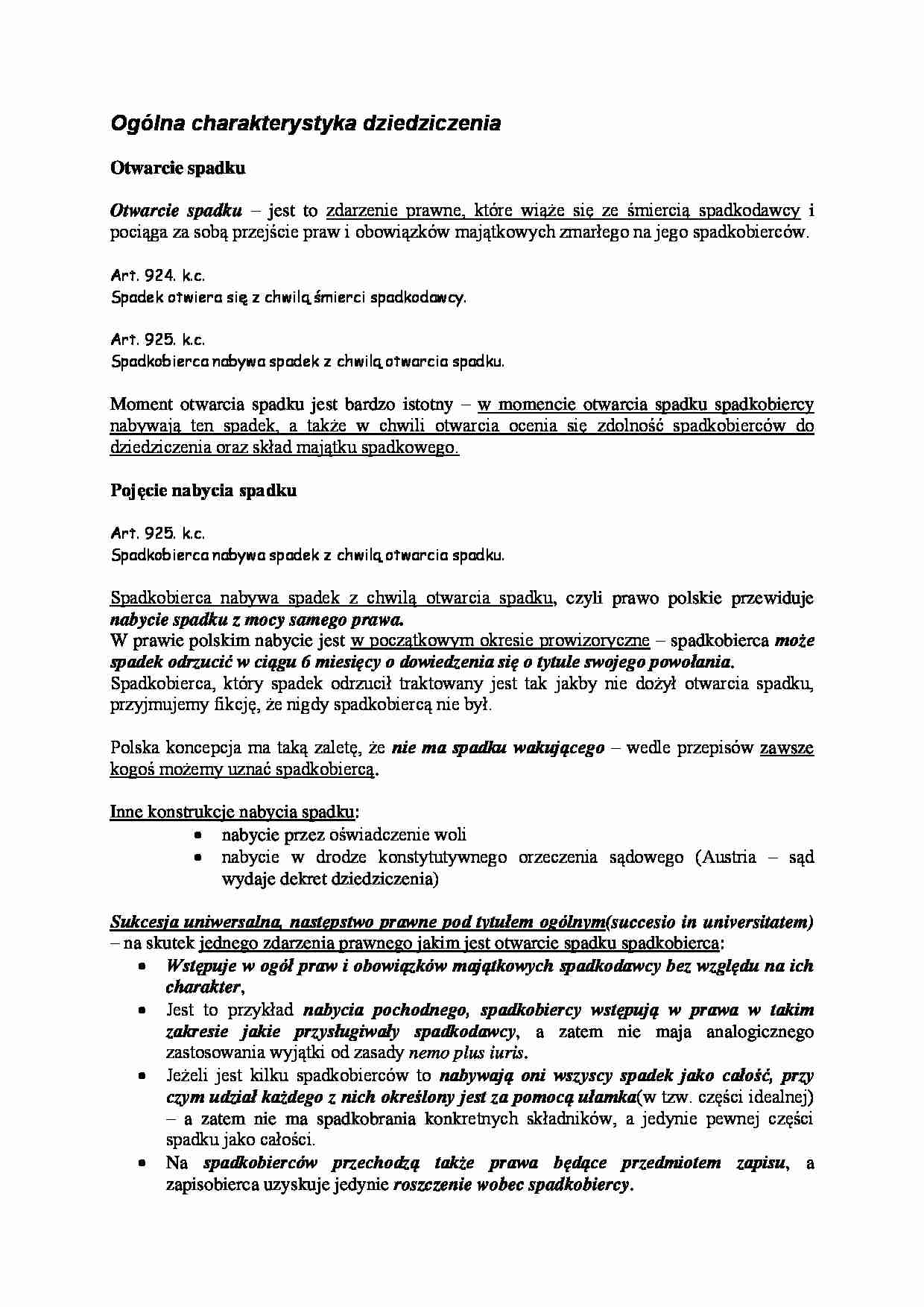 Ogólna charakterystyka dziedziczenia - strona 1