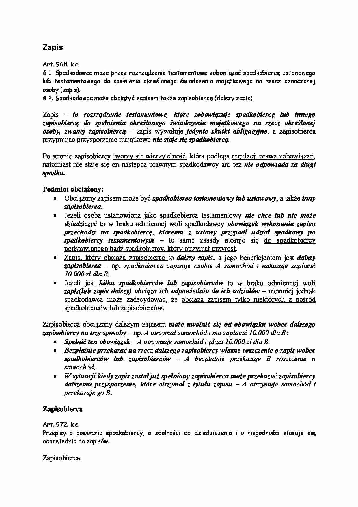 Zapis - podmiot obciążony - strona 1