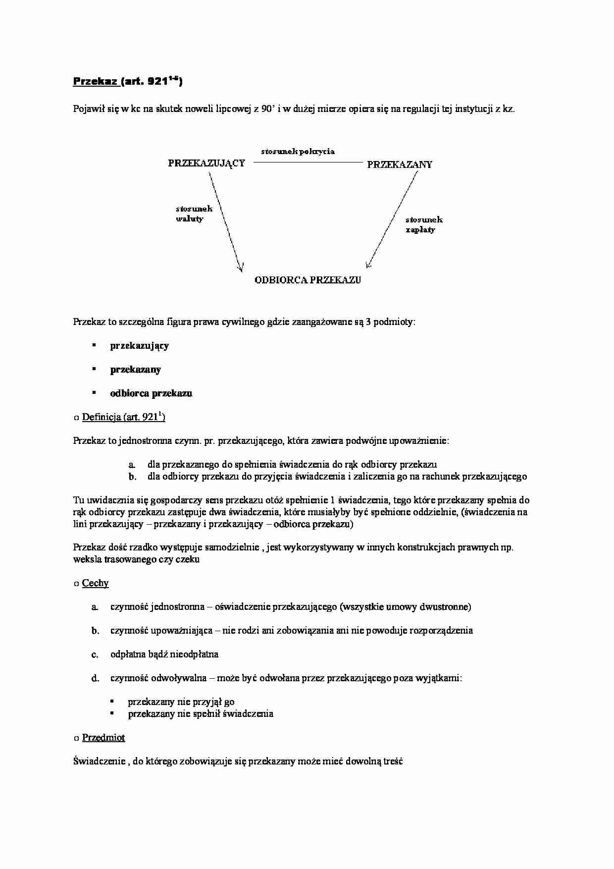 Przekaz - definicja i rodzaje - strona 1