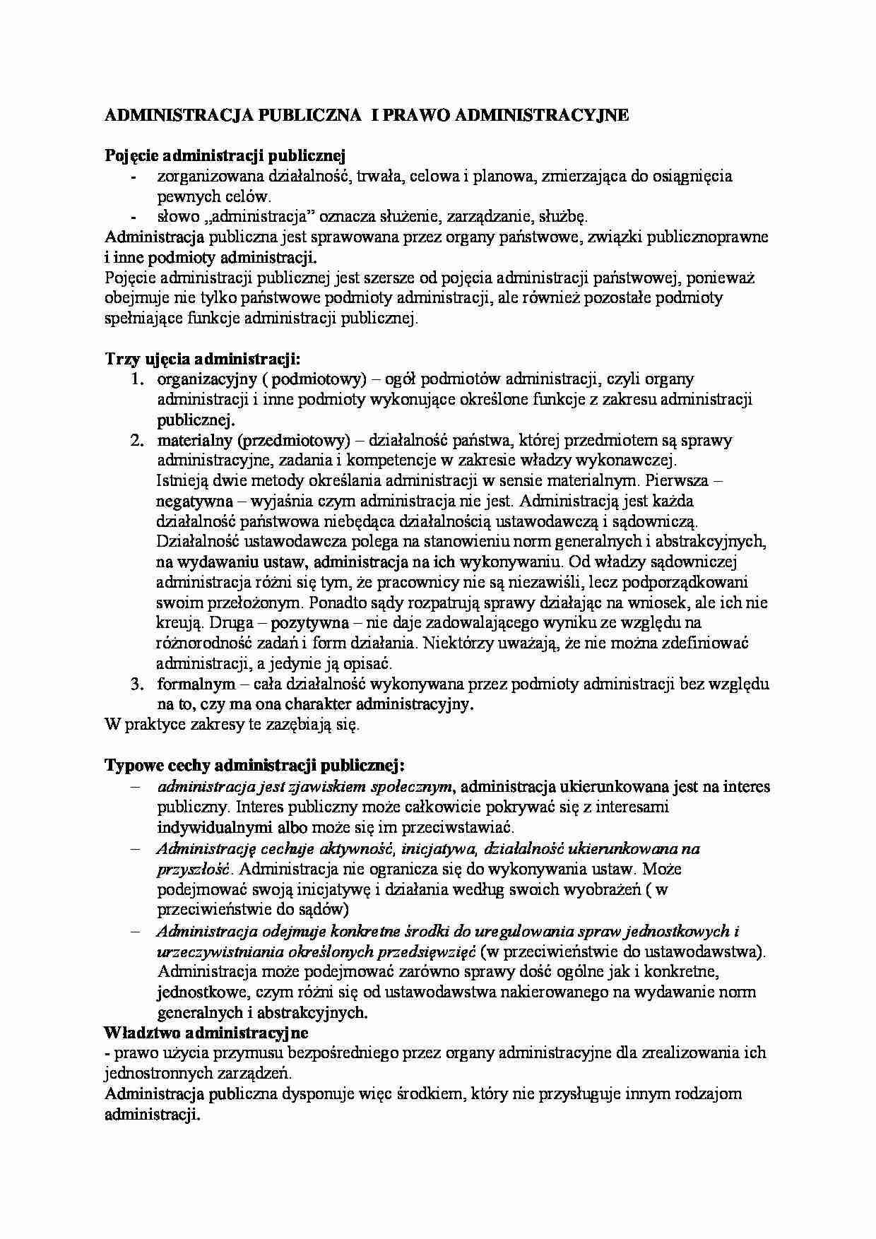 Administracja publiczna, prawo administracyjne - strona 1