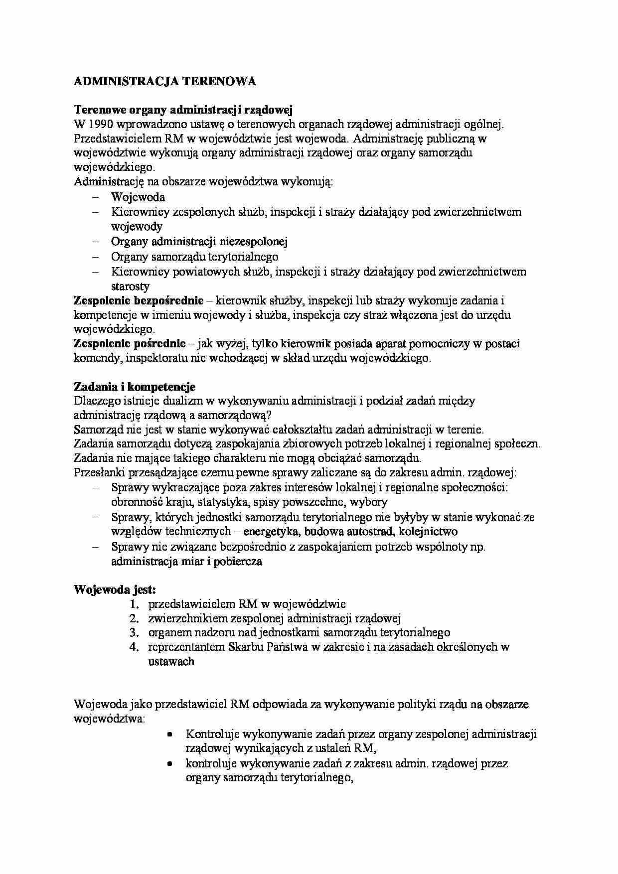 Terenowe organy administracji rządowej - strona 1