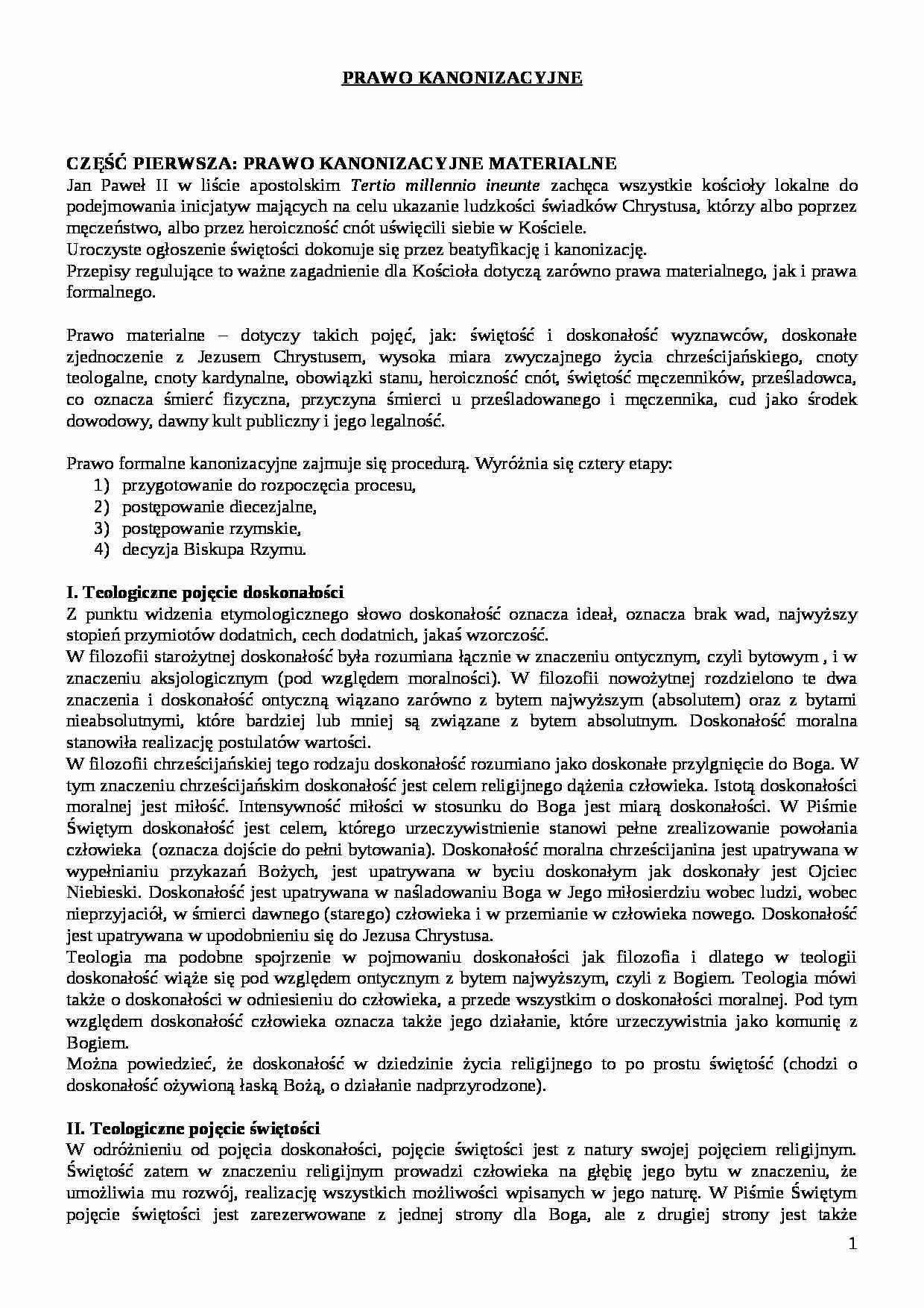 prawo kanonizacyjne - Prawo  - strona 1