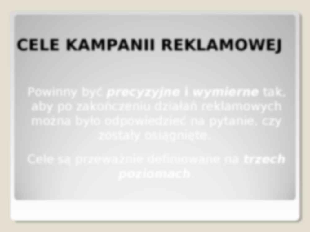 Cele kampanii reklamowej - strona 3