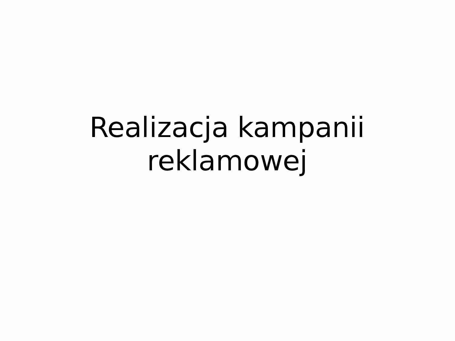 Realizacja kampanii reklamowej - strona 1