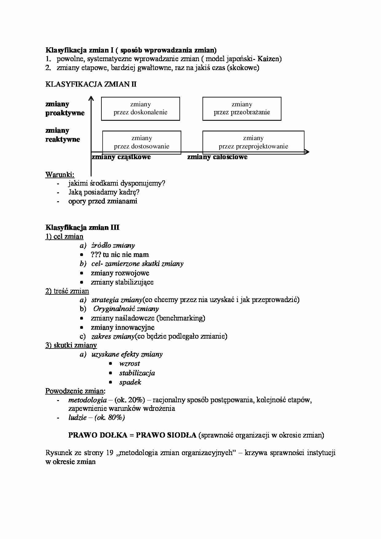 Klasyfikacja zmian I - strona 1