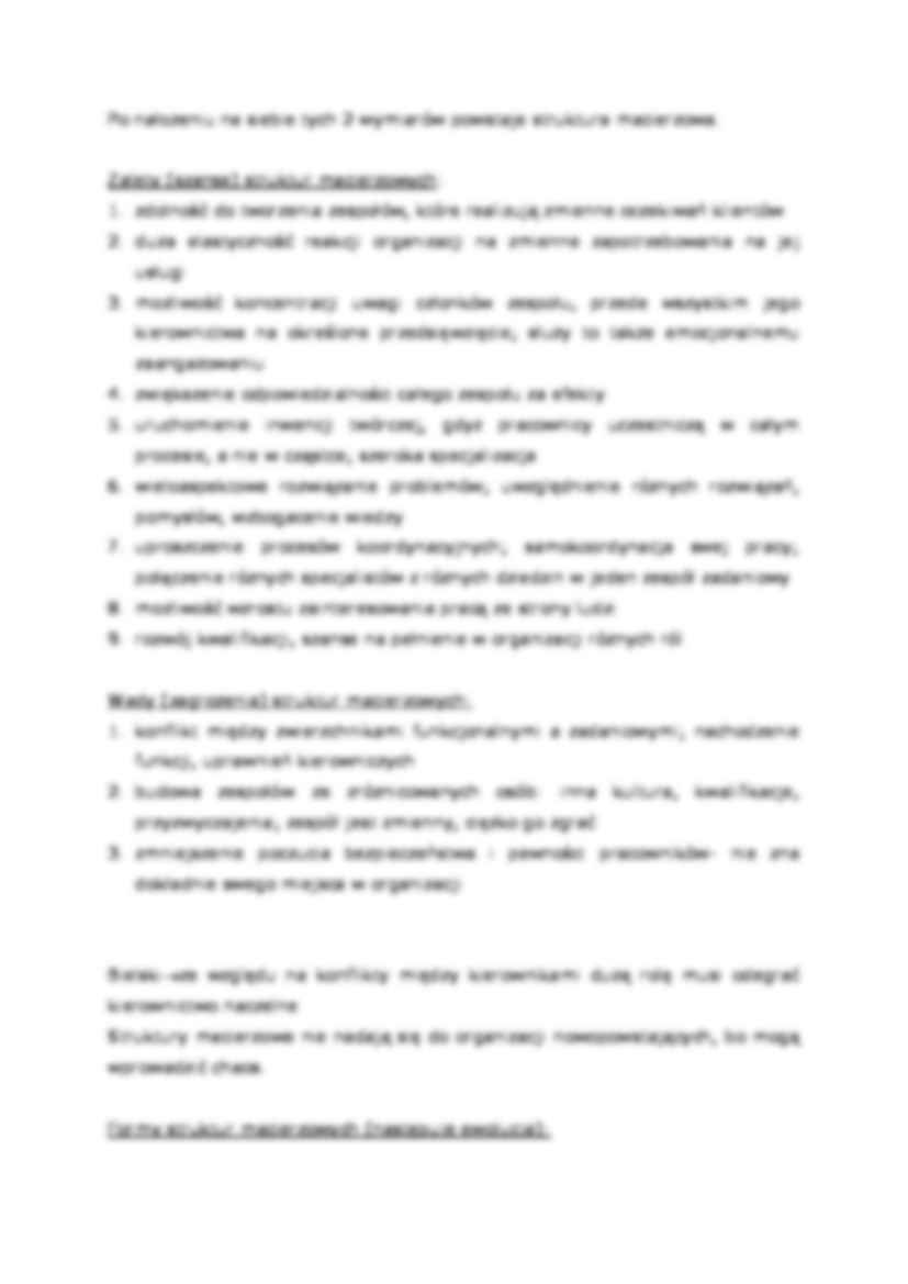 Organizacje elastyczne - macierzowe, procesowe - strona 3