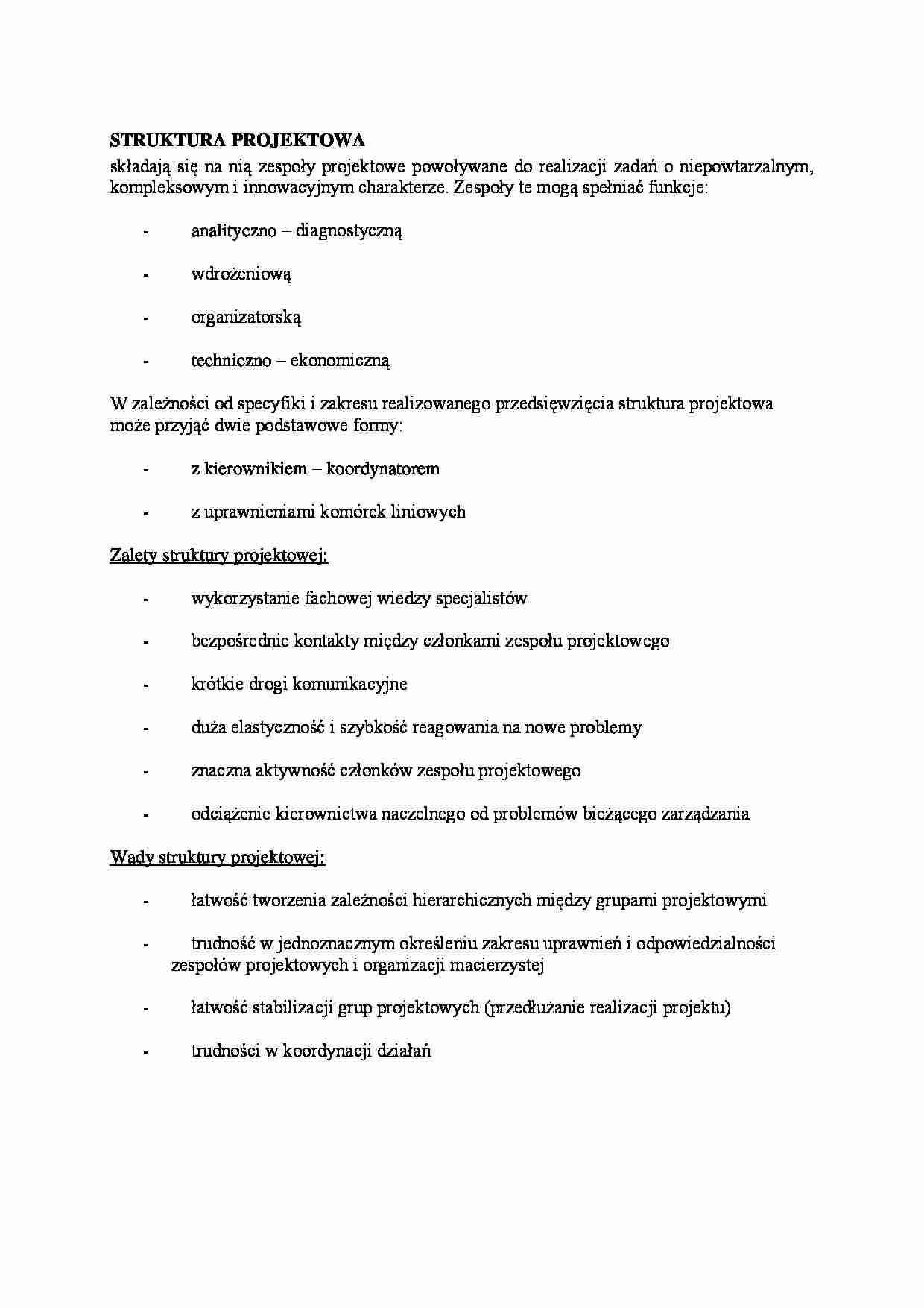 Struktura projektowa - omówienie - strona 1
