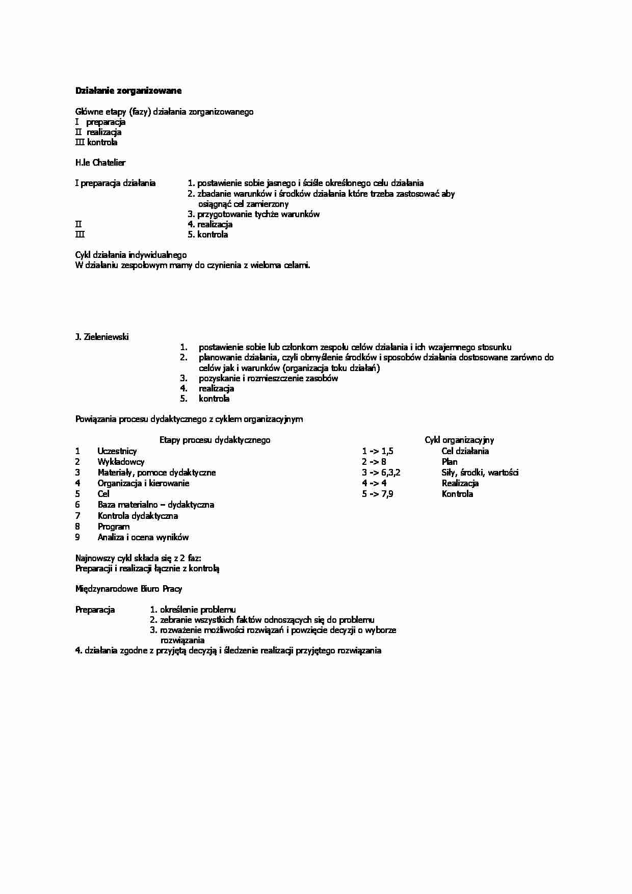 Działanie zorganizowane - etapy - strona 1