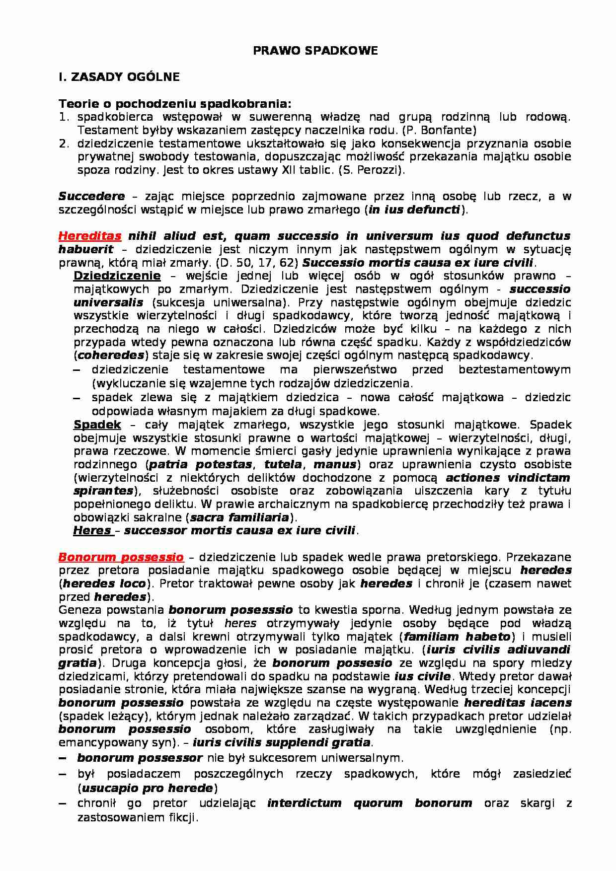 rzym prawo spadkowe - Prawo  - strona 1