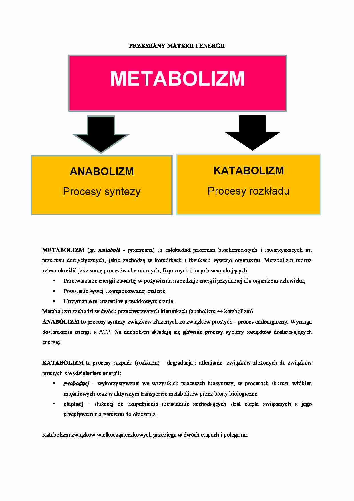 Przemiany materii i energii - strona 1