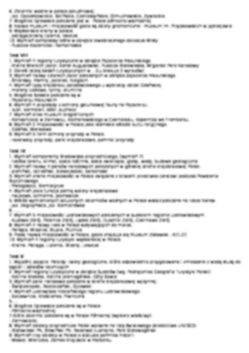 Geografia turystyczna - testy - strona 3